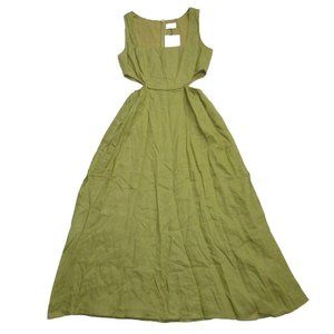 DISSH | Dresses | Nwt Dissh Joey In Olive Corset Linen Side Cutout Midi  Dress Us 8 Au 2 | Poshmark